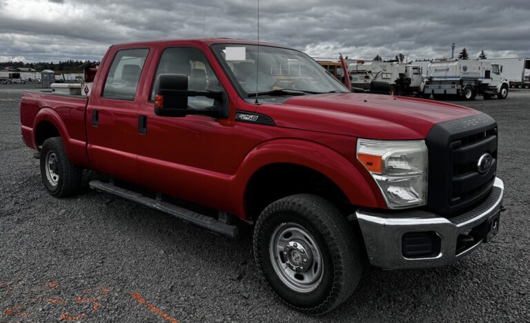 A red 2013 Ford F250